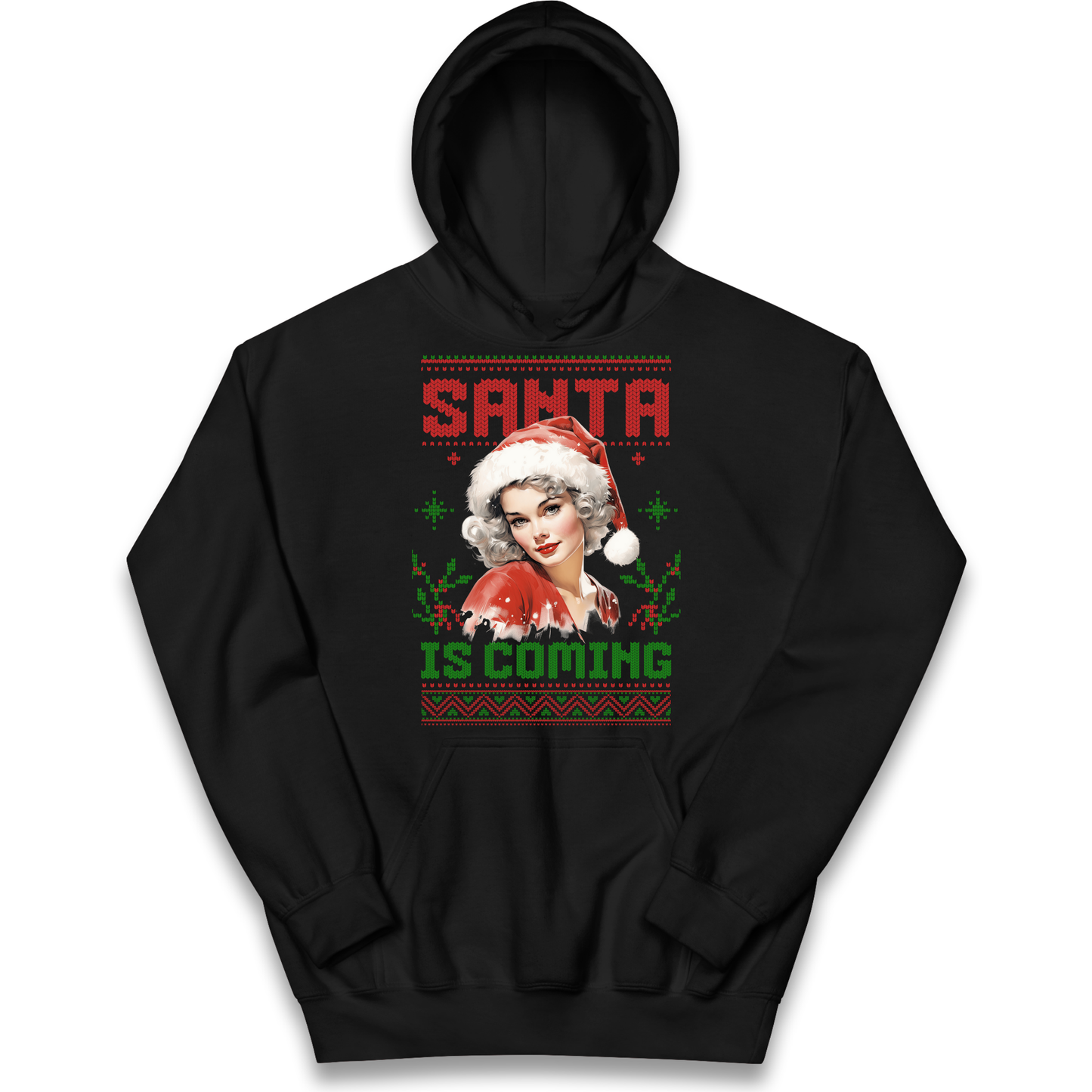 Santa is Coming Christmas kids hoodie