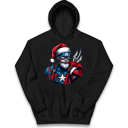 Captain America Santa kids hoodie