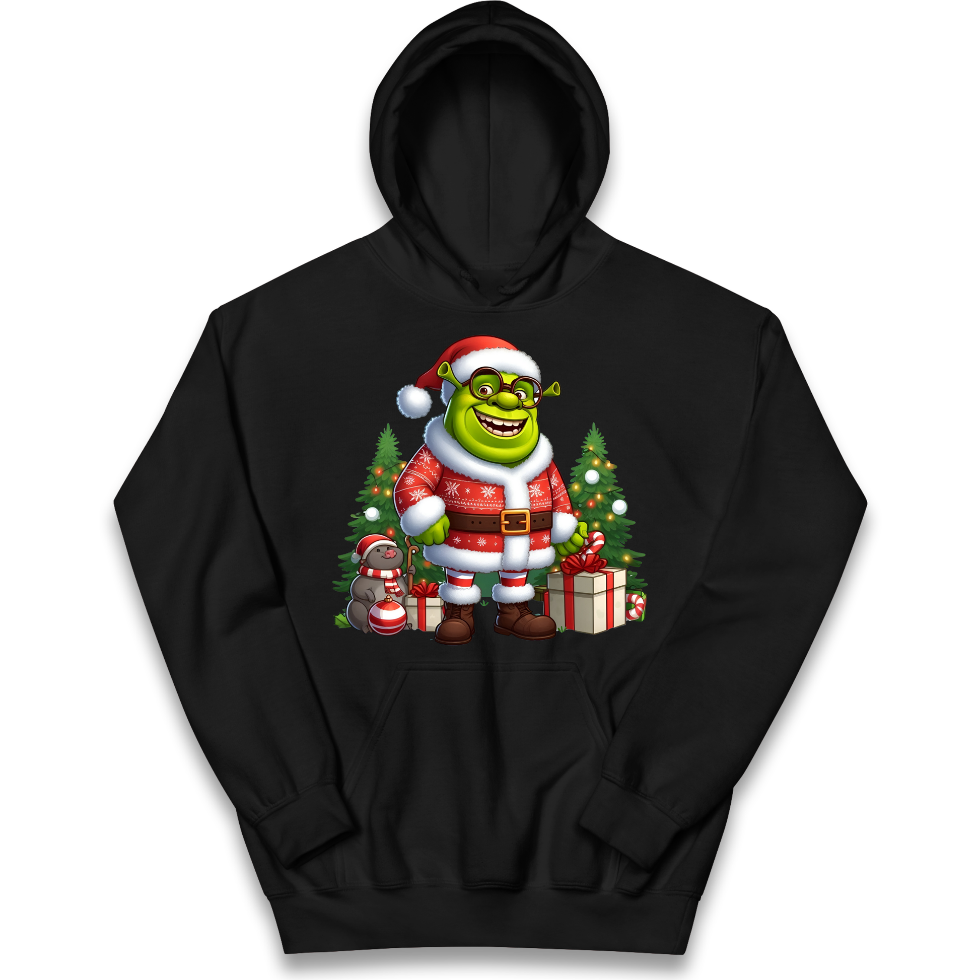 Shrek Santa Claus Presents kids hoodie