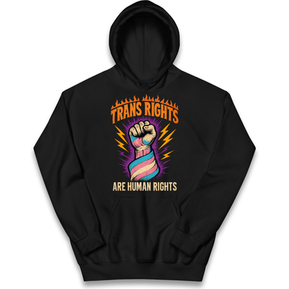 Trans Rights Are Human Rights kids hoodie