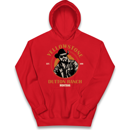 Yellowstone Dutton Ranch Montana Kids Hoodie