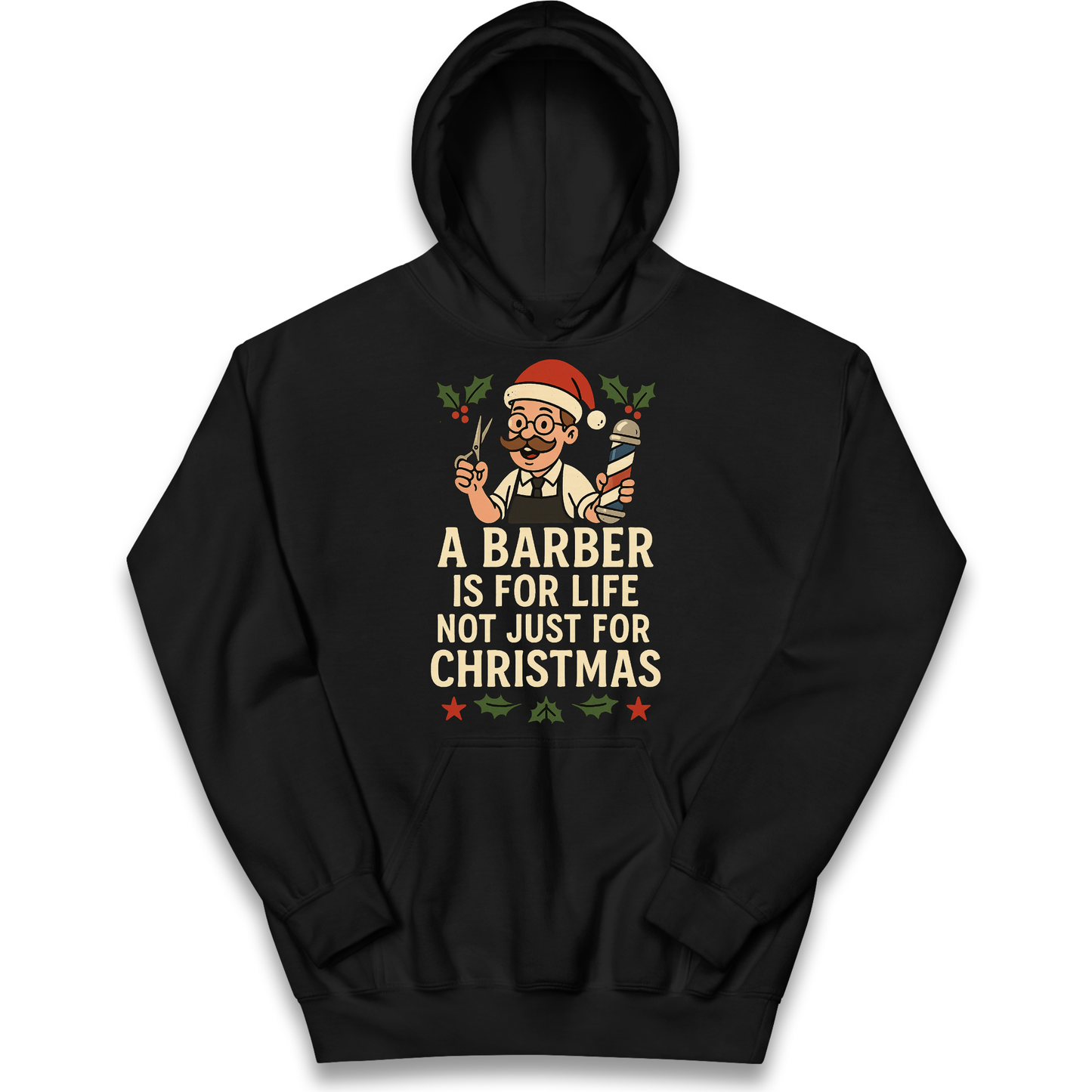 Barber Christmas Kids Hoodie