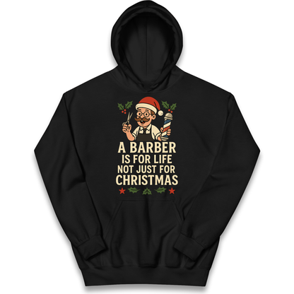 Barber Christmas Kids Hoodie