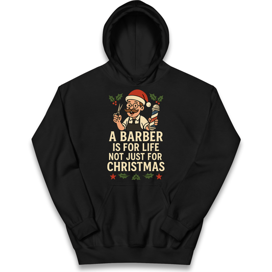 Barber Christmas Kids Hoodie