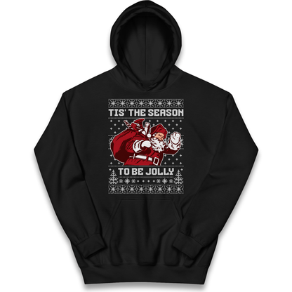 Tis The Season To Be Jolly Christmas kids hoodie