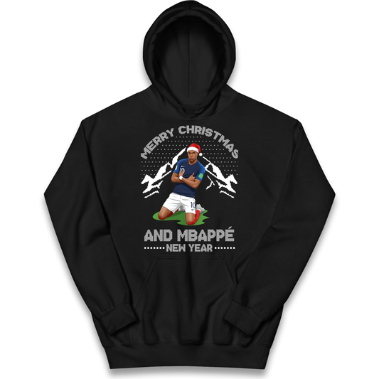 Mbappe Christmas Kids Hoodie