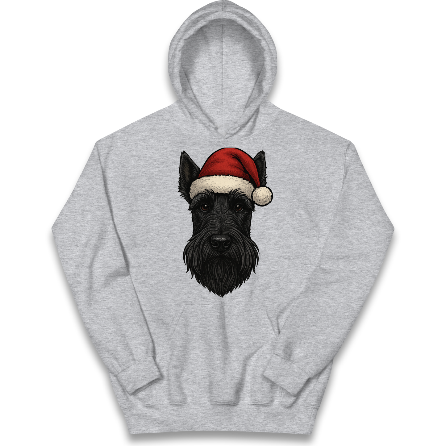 Scottish Terrier Face Christmas kids hoodie