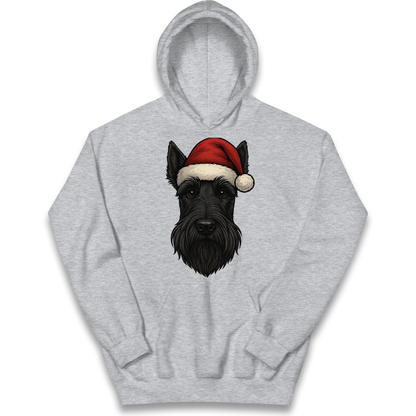 Scottish Terrier Face Christmas kids hoodie