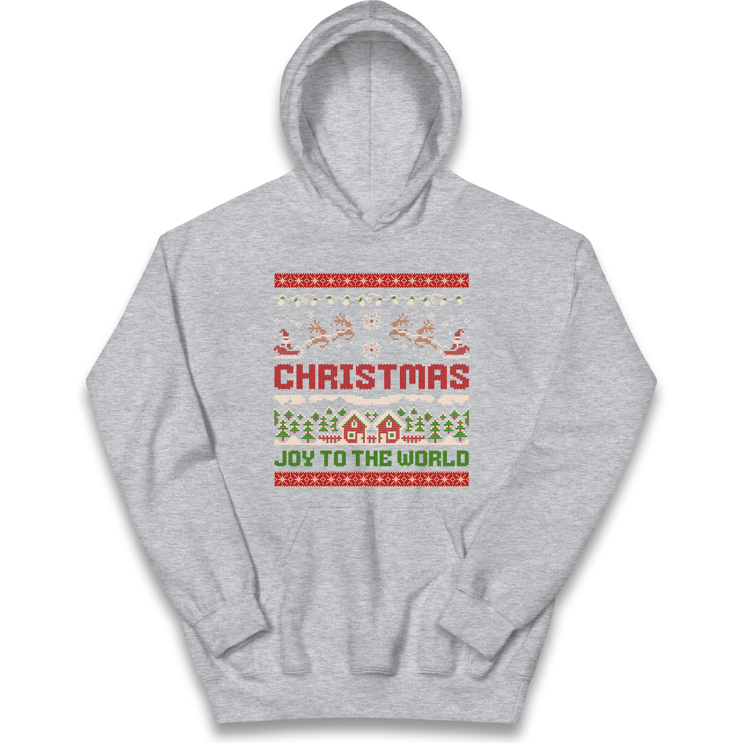 Christmas Joy to the World Christmas kids hoodie