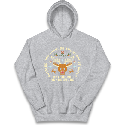 Reindeer Rendezvous Christmas kids hoodie