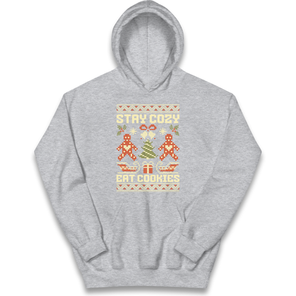 Stay Cozy Eat Cookies Christmas kids hoodie