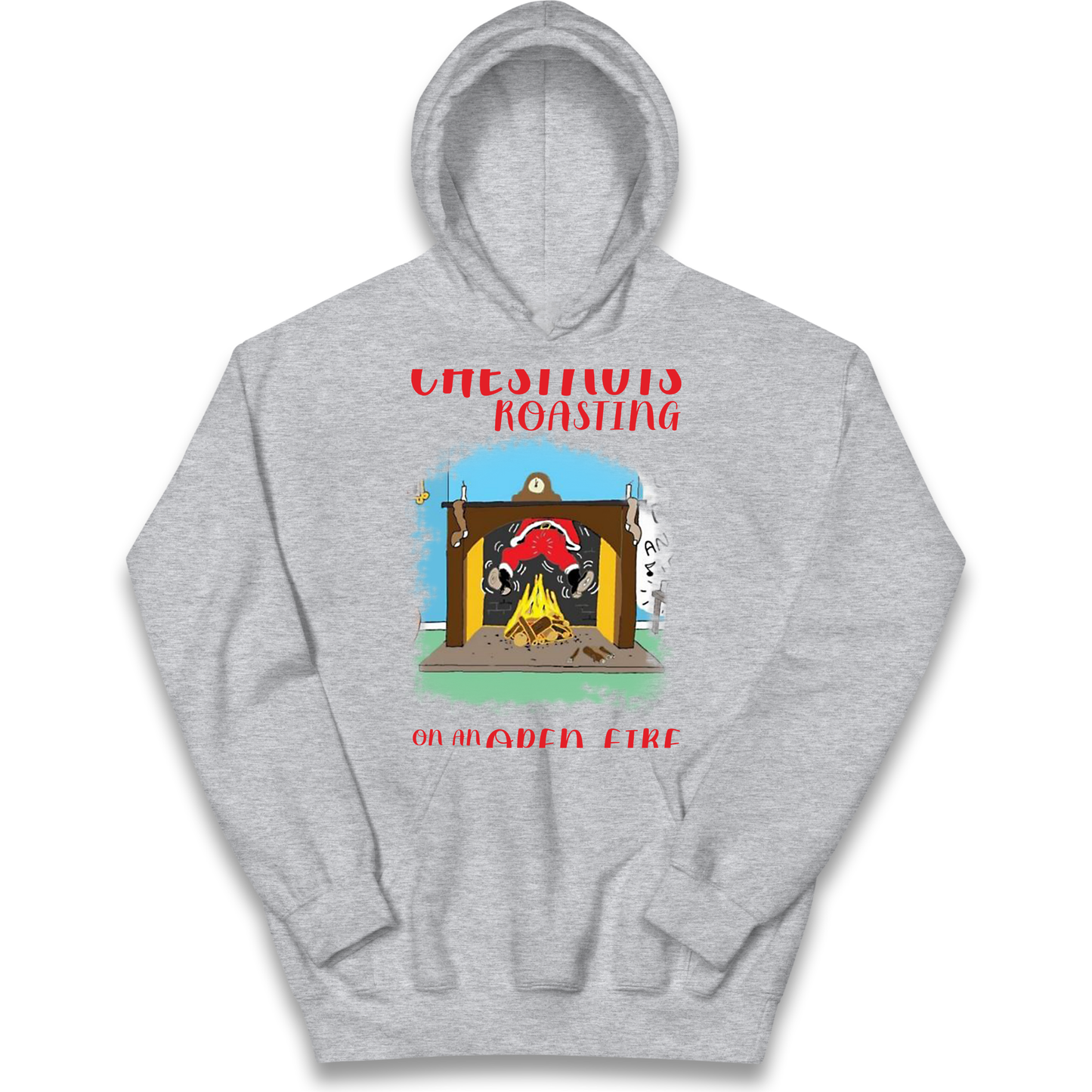 Chestnuts Roasting On An Open Fire Christmas kids hoodie