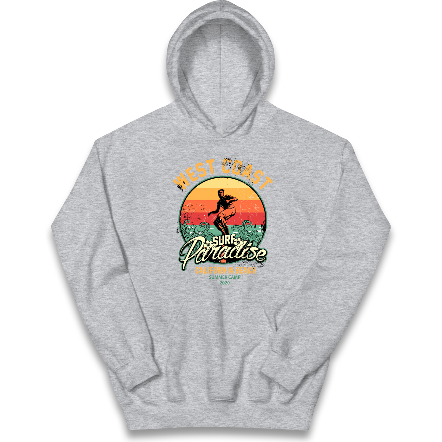 West Coast Surf Paradise kids hoodie