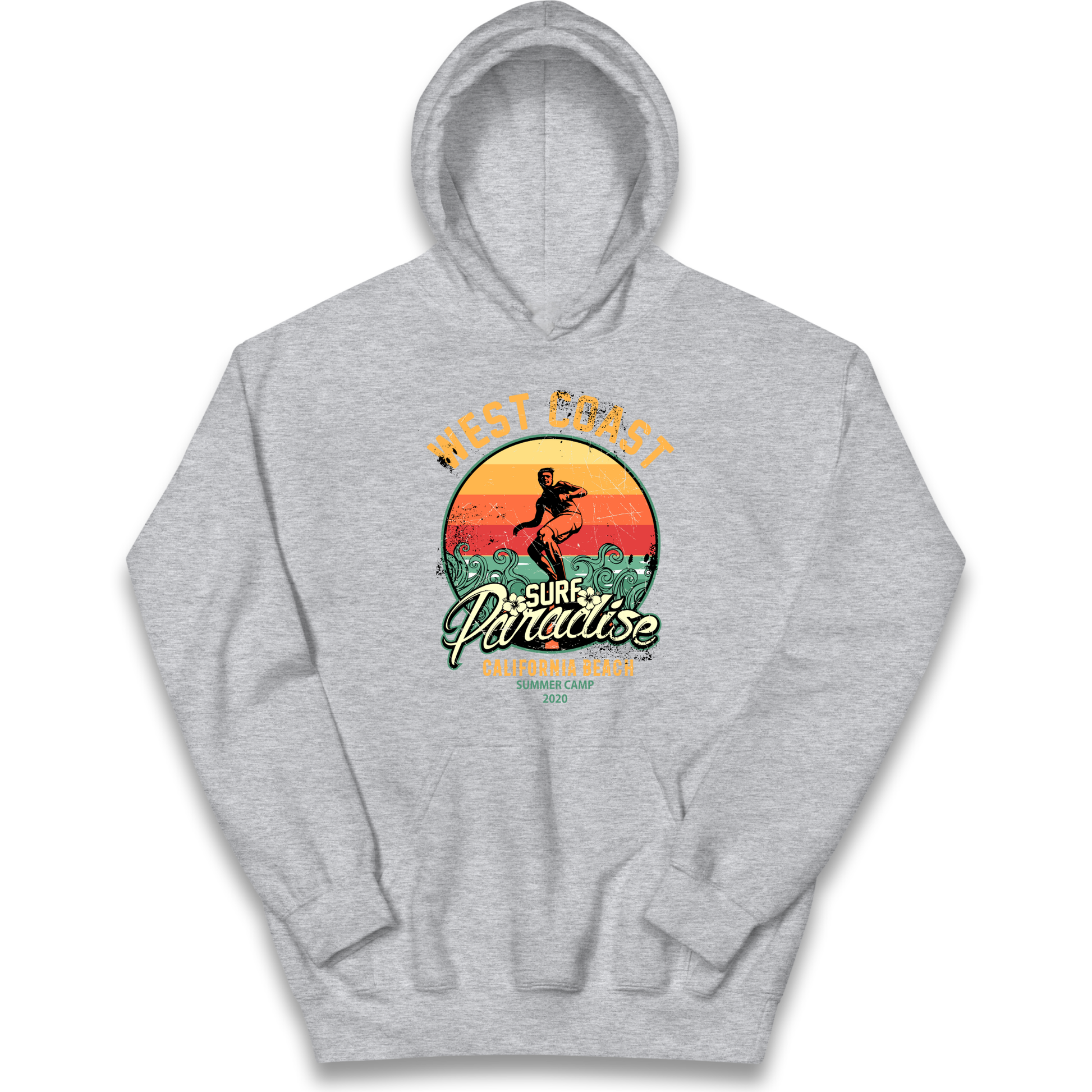 West Coast Surf Paradise kids hoodie