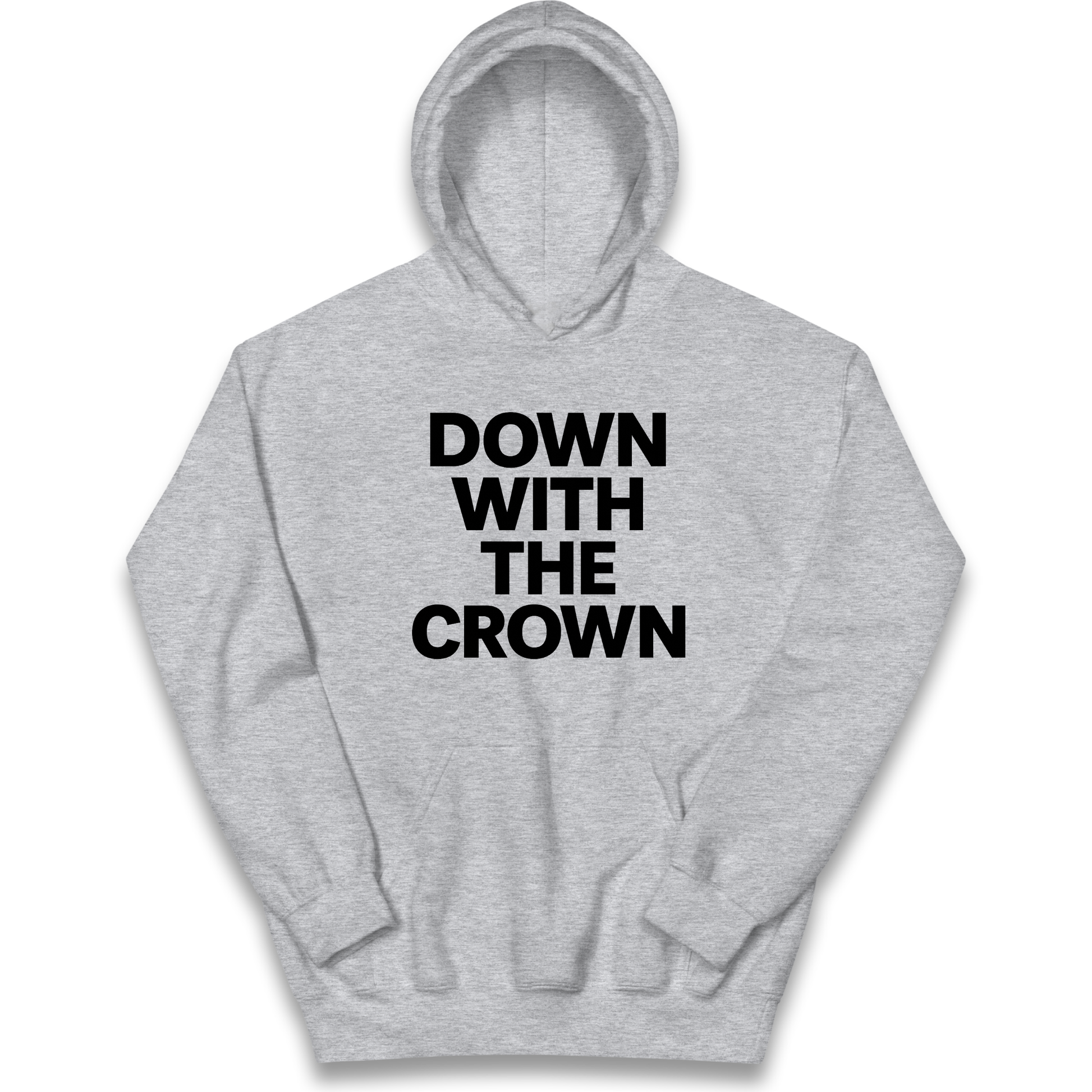 DOWN WITH THE CROWN kids hoodie