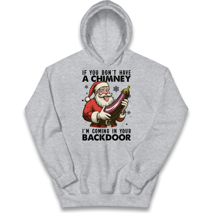Santa Back Door Kids Hoodie