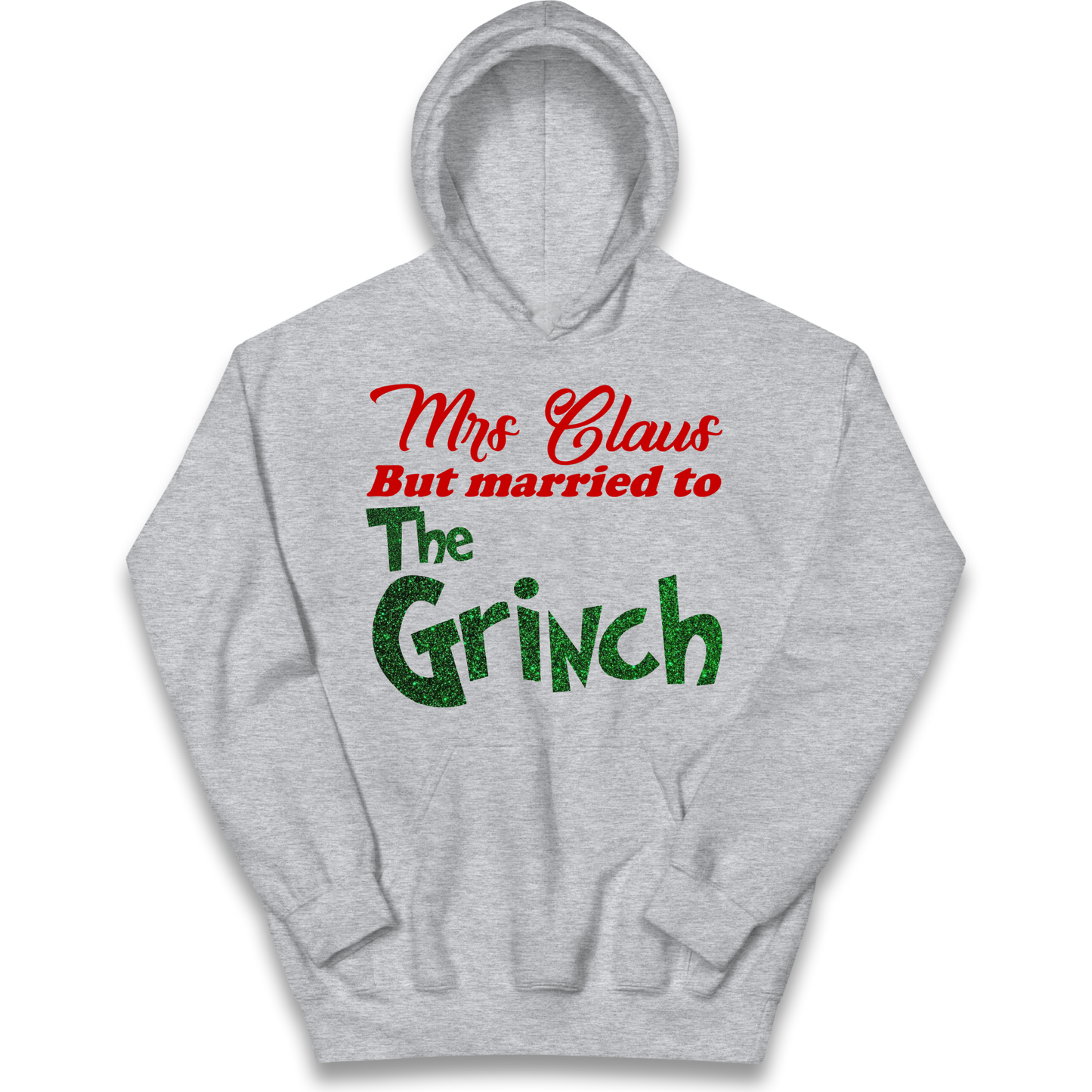 Mrs Claus But Married To The Grinch Christmas kids hoodie