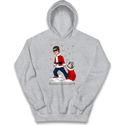 Liam Gallagher Christmas Santa kids hoodie