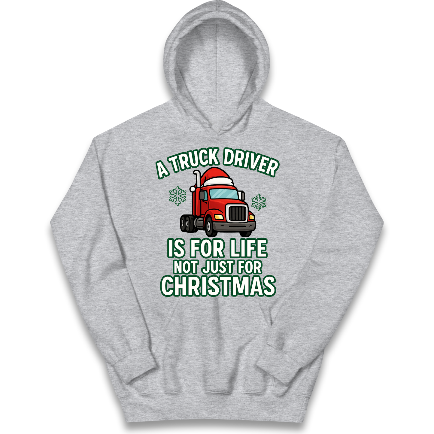 Truck Driver Christmas Kids Hoodie