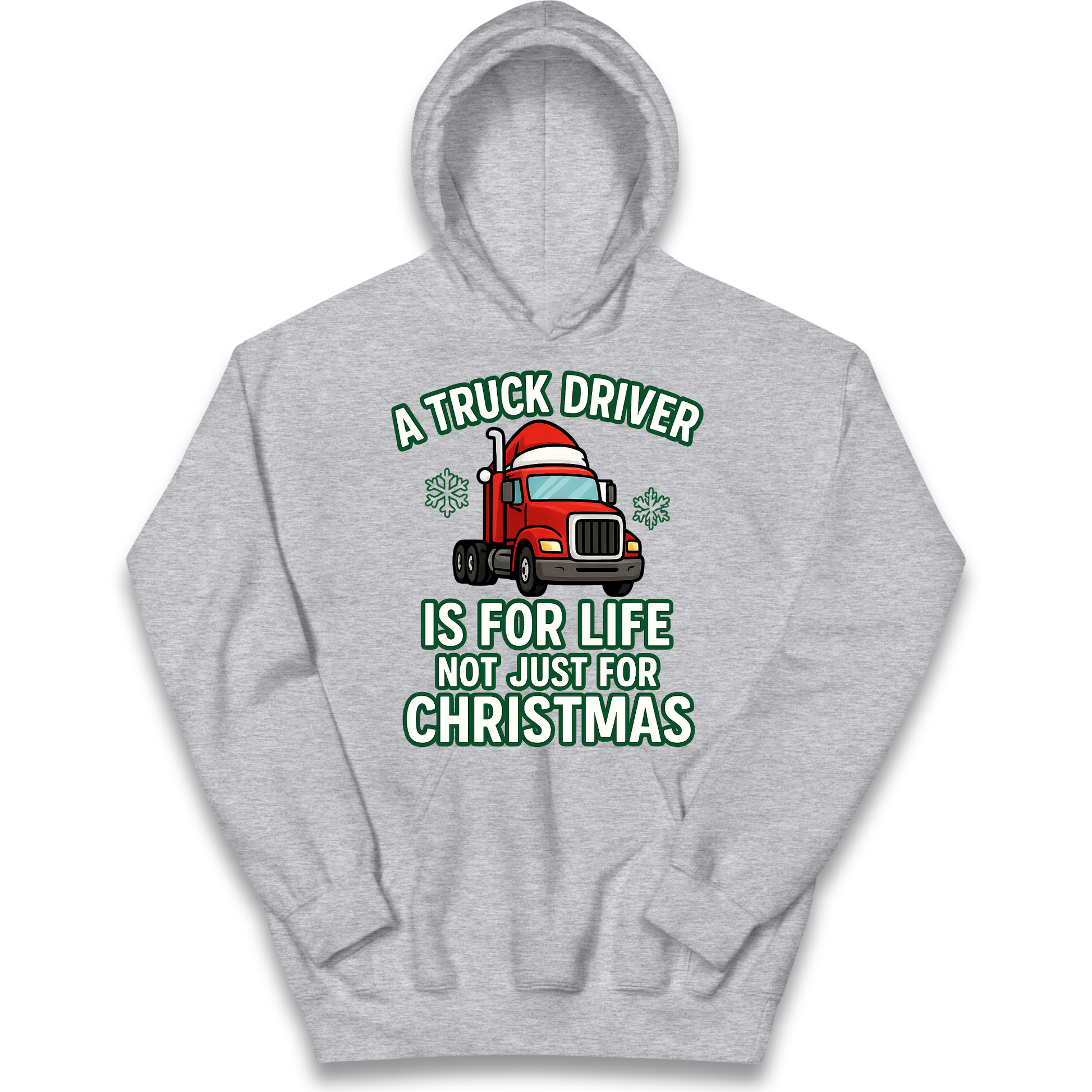 Truck Driver Christmas Kids Hoodie