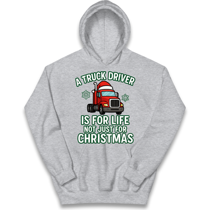 Truck Driver Christmas Kids Hoodie