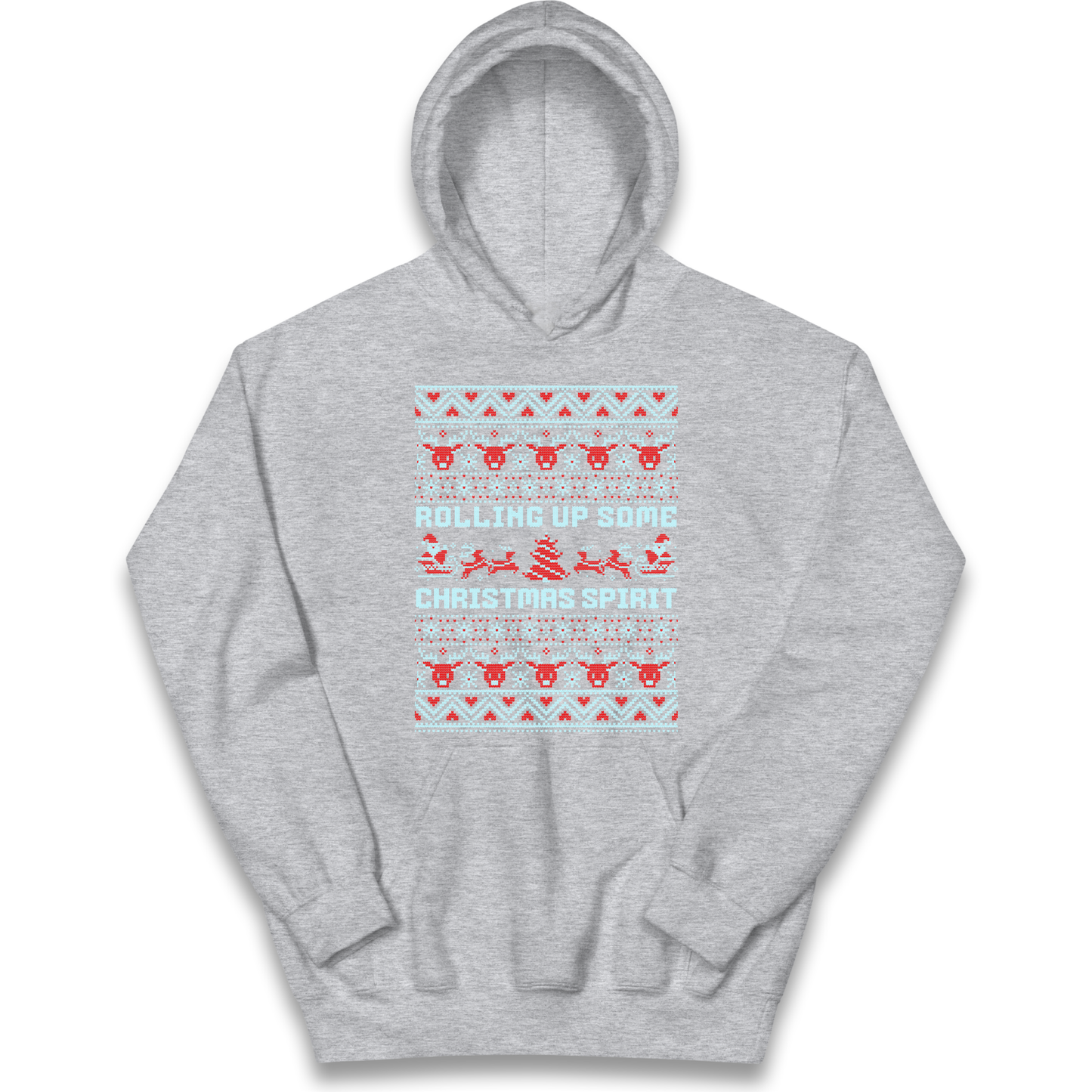 Rolling up Some Christmas Spirit kids hoodie