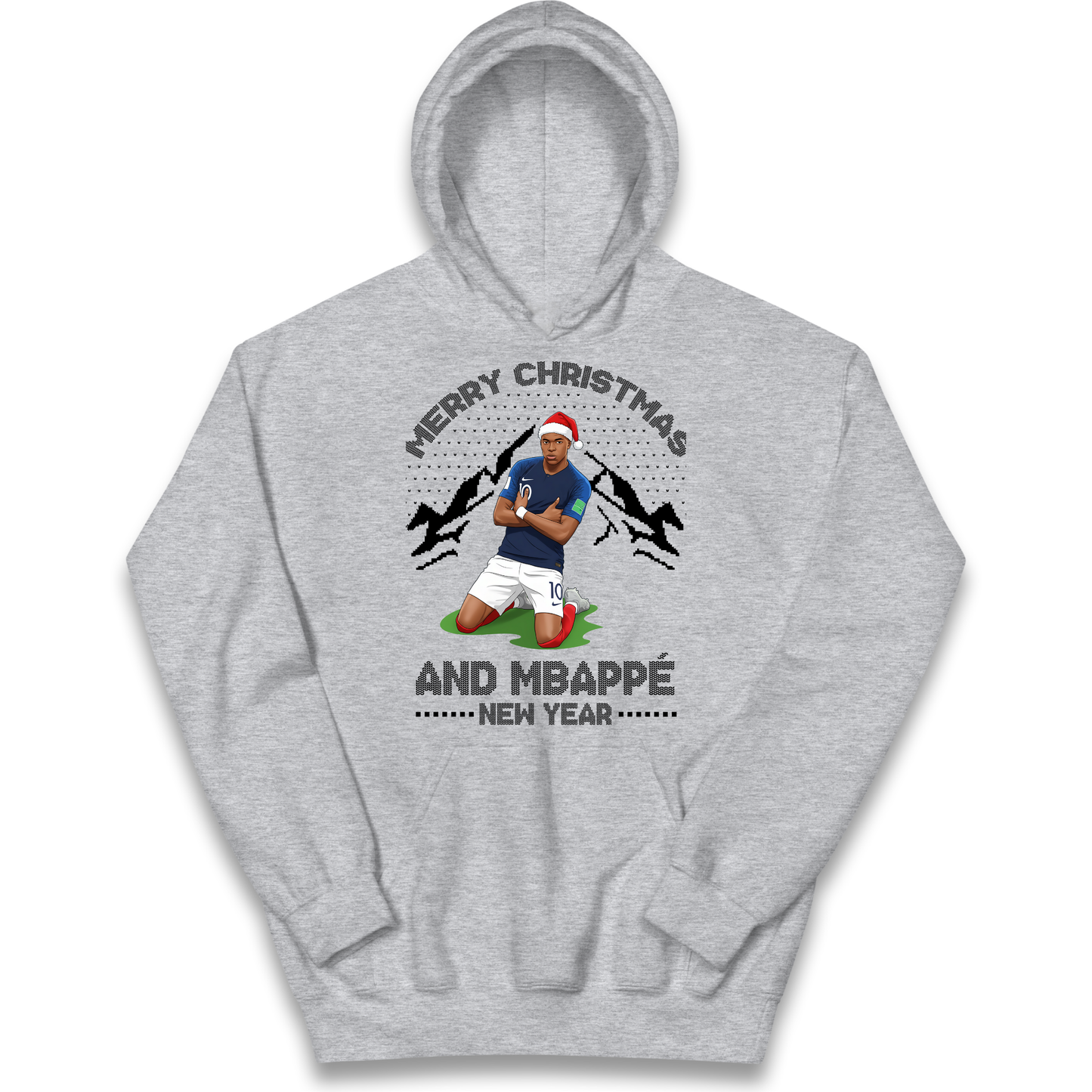 Mbappe Christmas Kids Hoodie