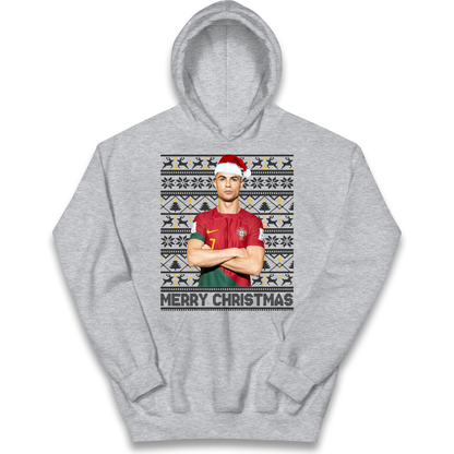 Merry Christmas Ronaldo kids hoodie
