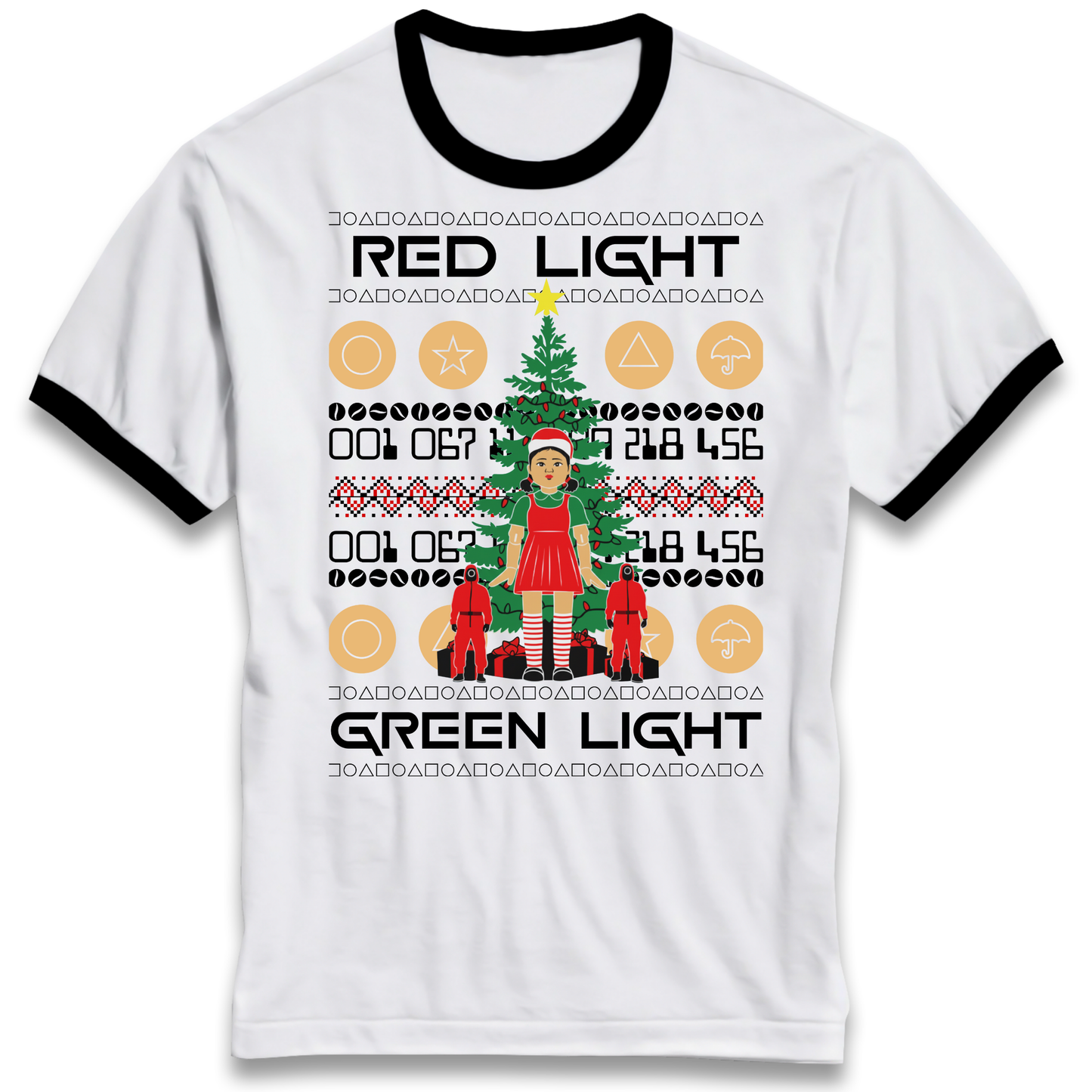 Squid Game Christmas Ringer T Shirt