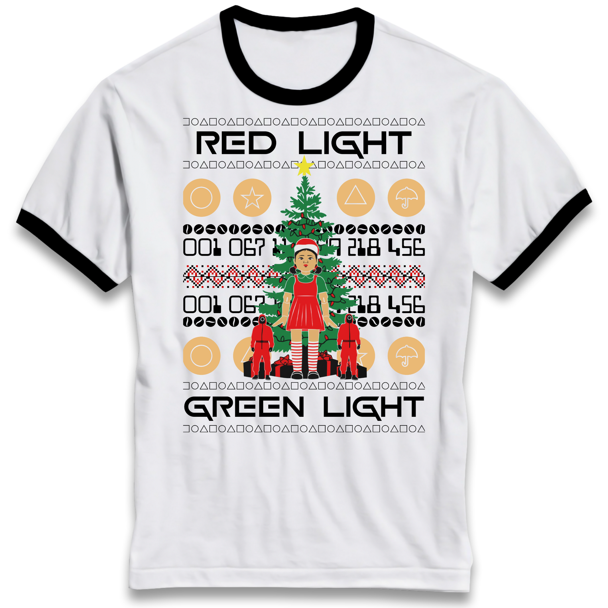 Squid Game Christmas Ringer T Shirt