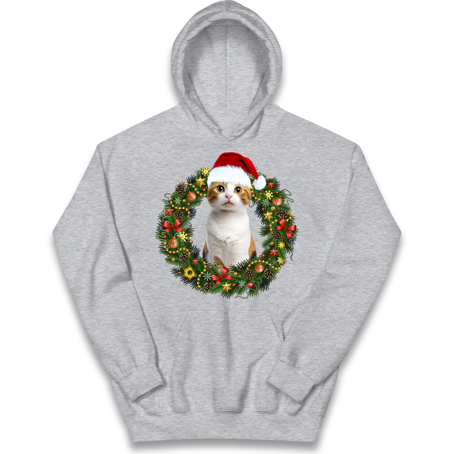 Cat Christmas kids hoodie