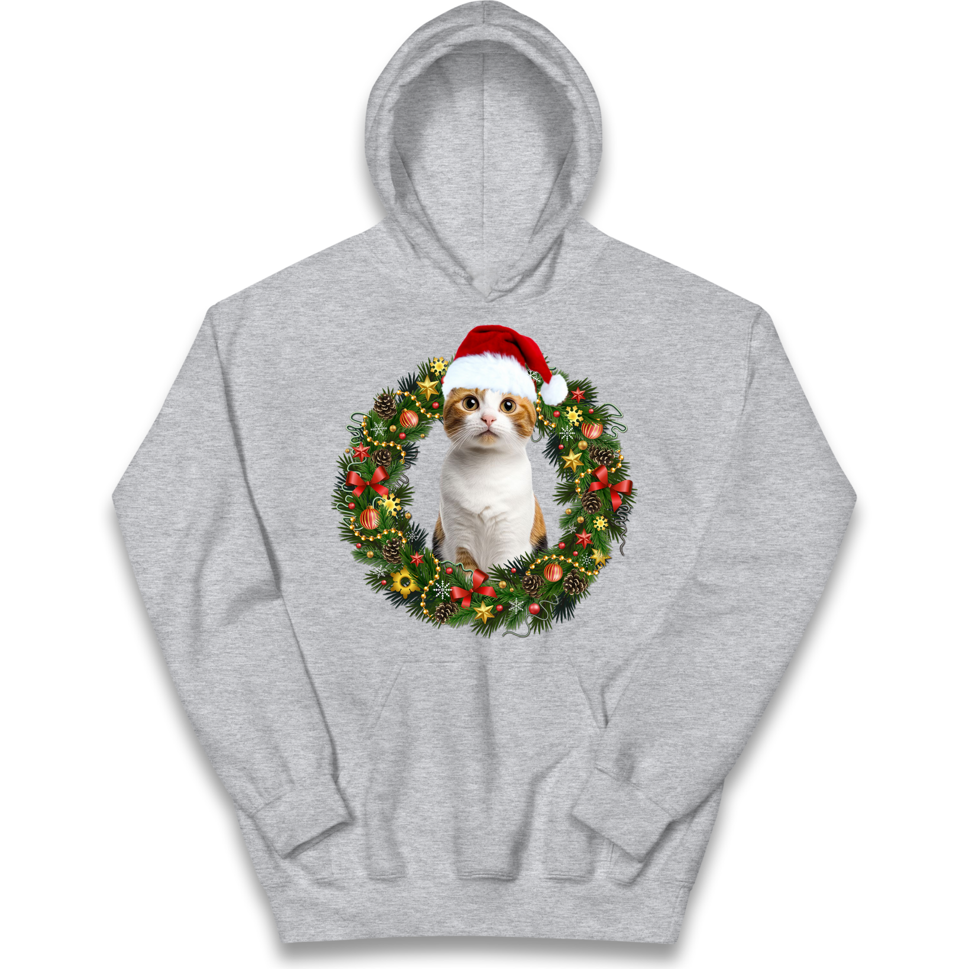 Cat Christmas kids hoodie