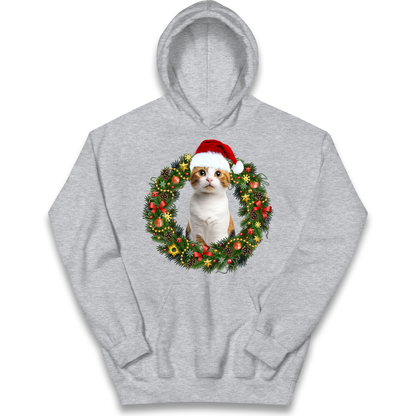 Cat Christmas kids hoodie