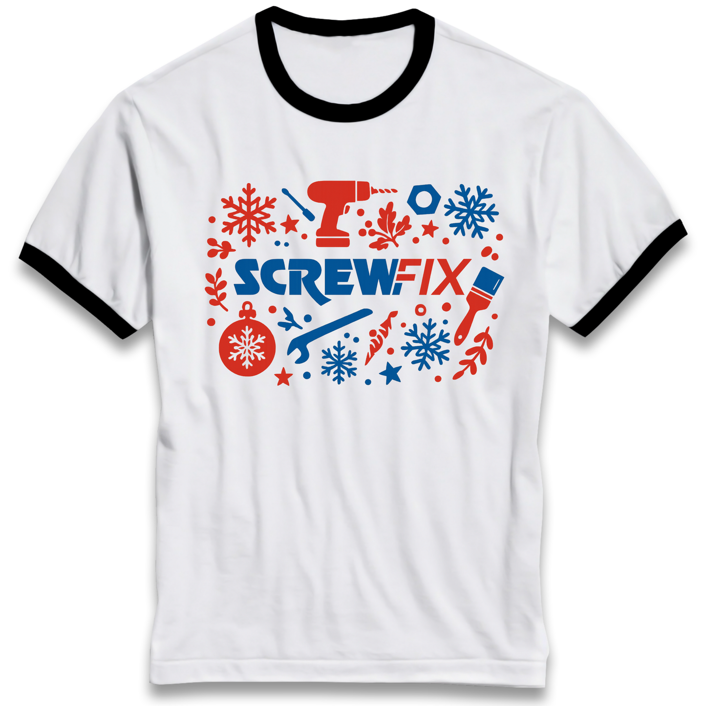 Screwfix Christmas Ringer T Shirt