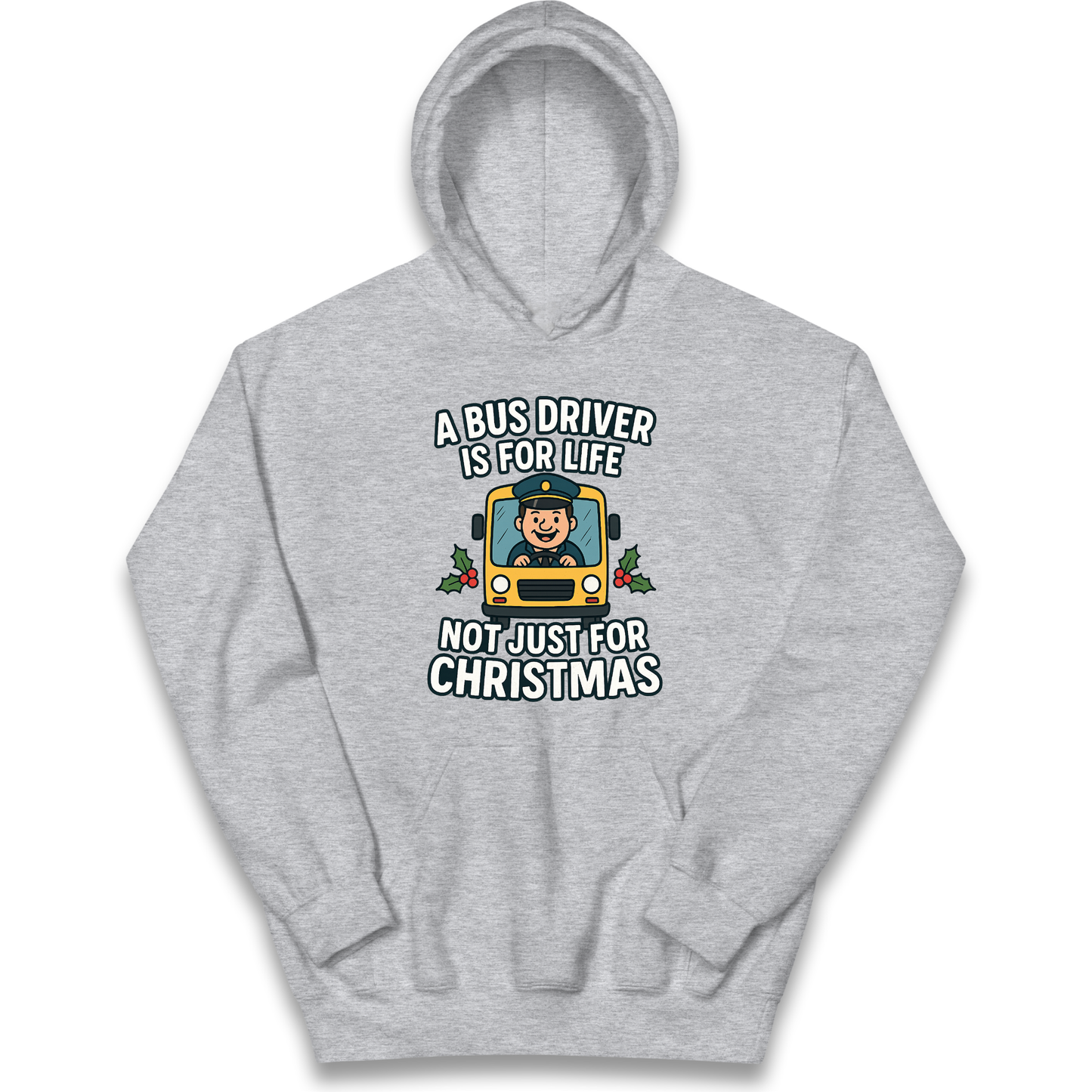 Bus Driver Christmas Kids Hoodie