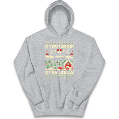 Stay Warm Stay Jolly Christmas kids hoodie
