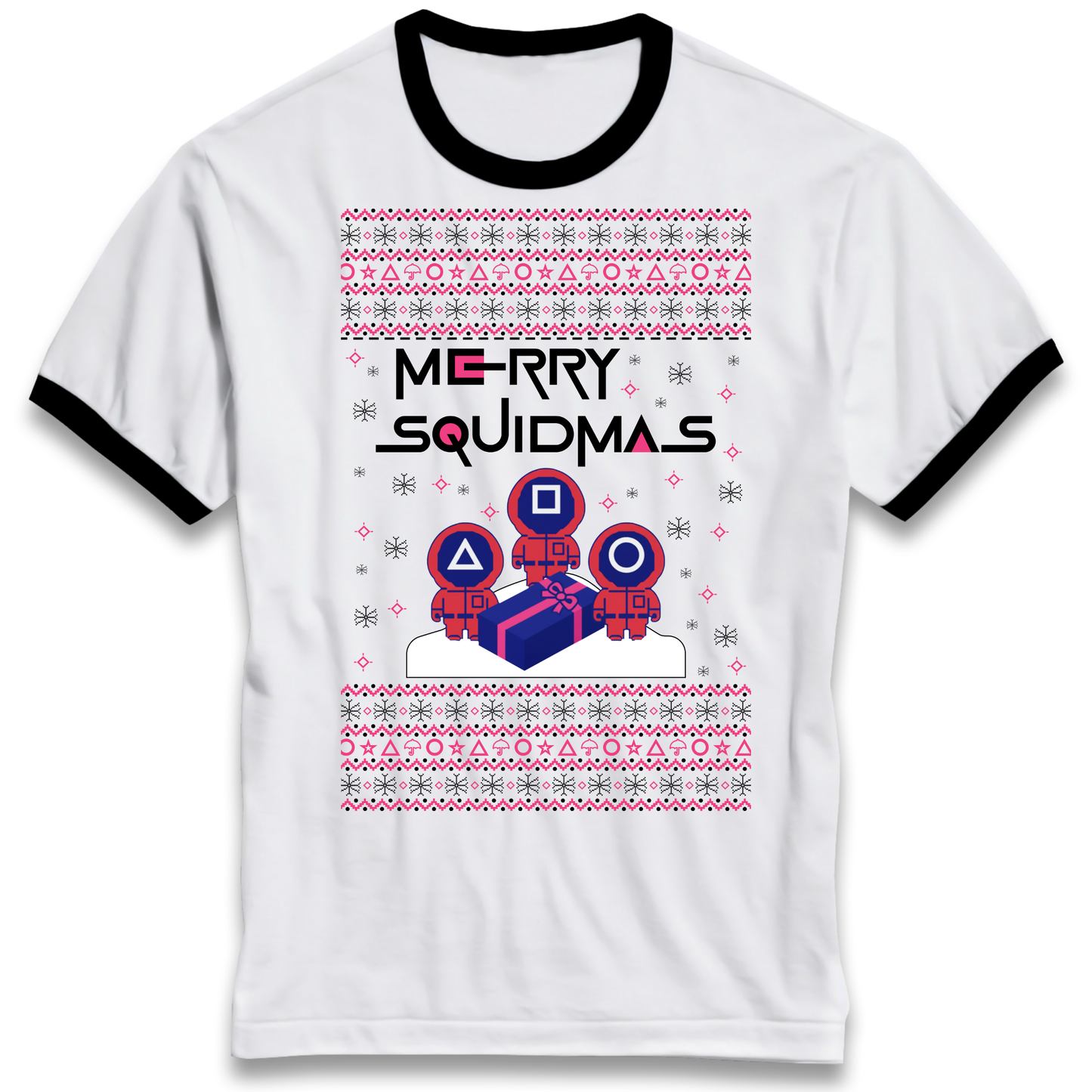 Squid Games Christmas Ringer T Shirt