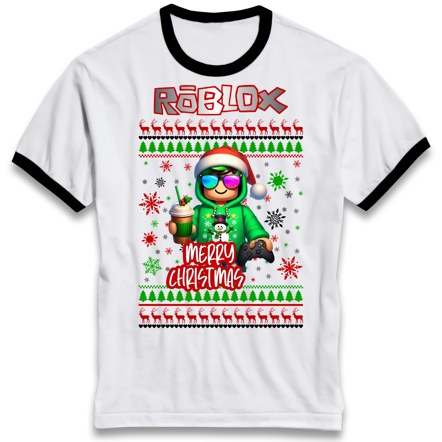 Roblox Merry Christmas Ringer T Shirt