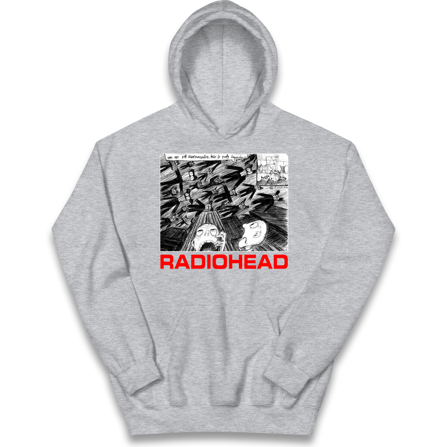 Radiohead We Are Not Screaming kids hoodie