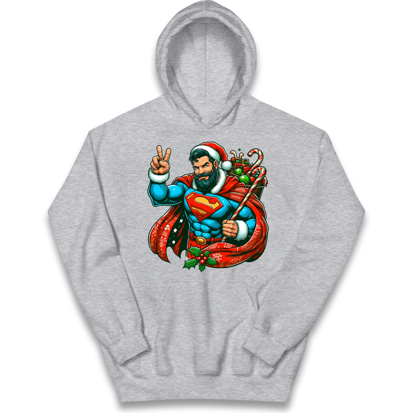 Superman Santa kids hoodie