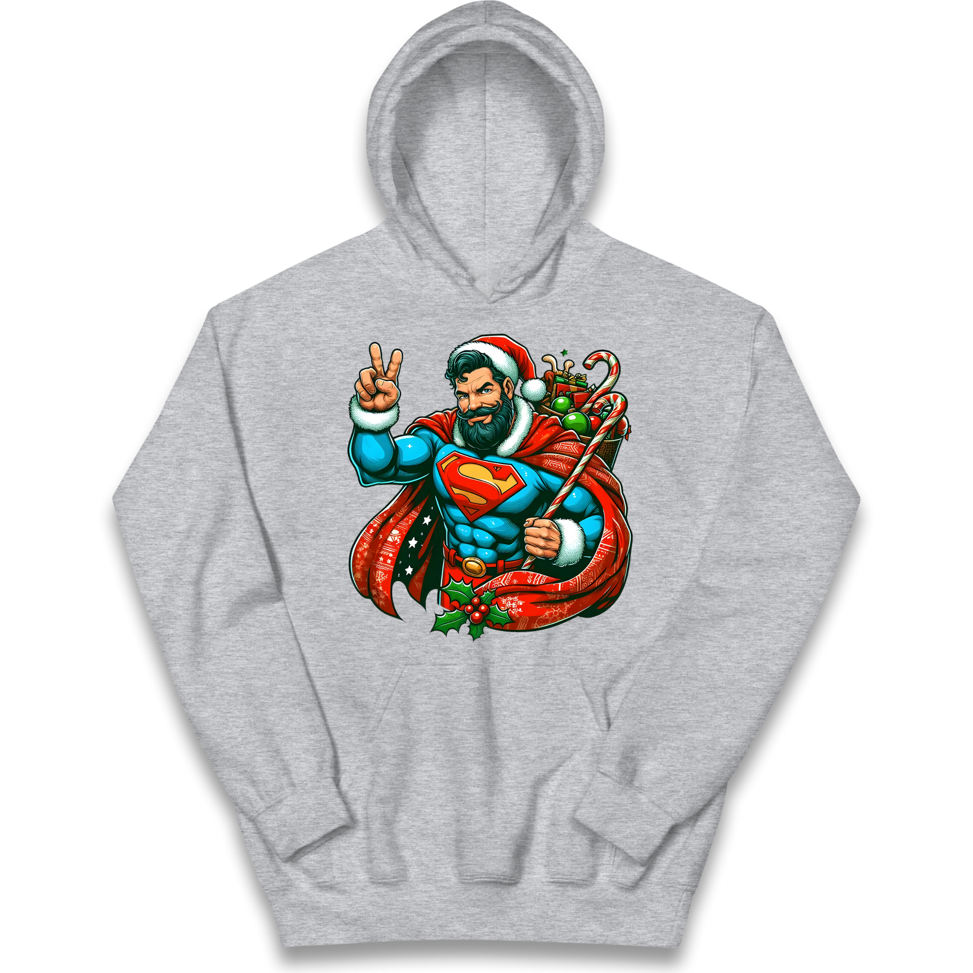 Superman Santa kids hoodie