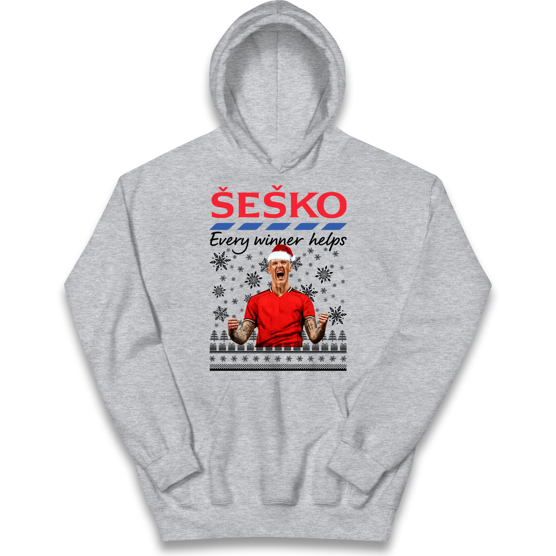 Benjamin Sesko Christmas Kids Hoodie