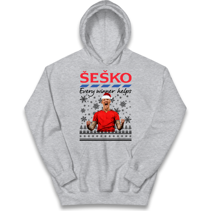 Benjamin Sesko Christmas Kids Hoodie