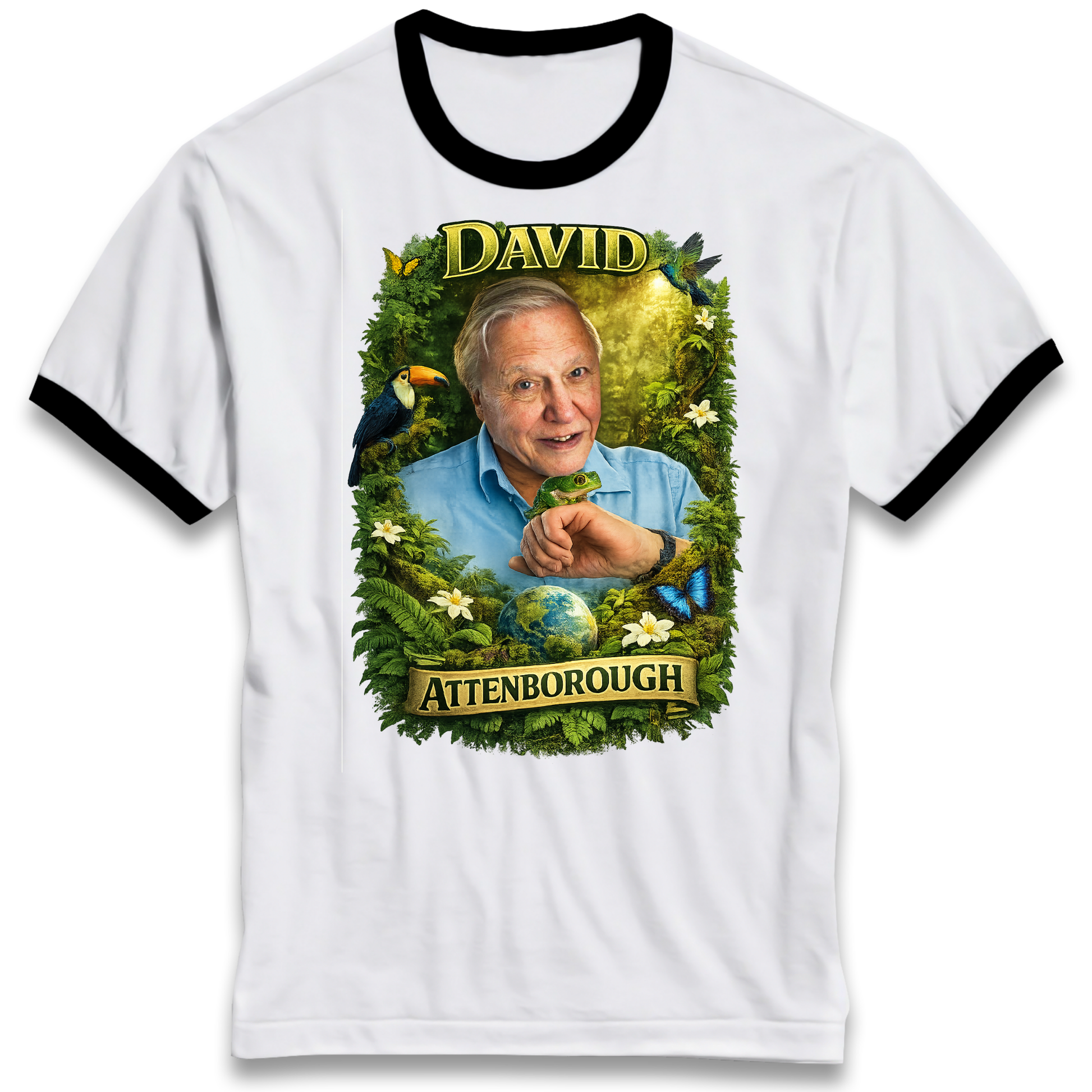 David Attenborough Ringer T Shirt
