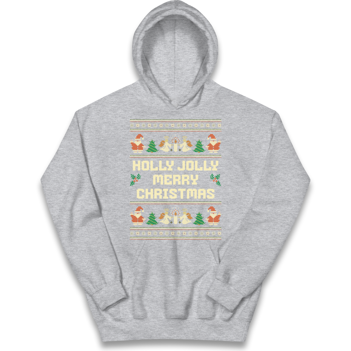 Holly Jolly Merry Christmas kids hoodie