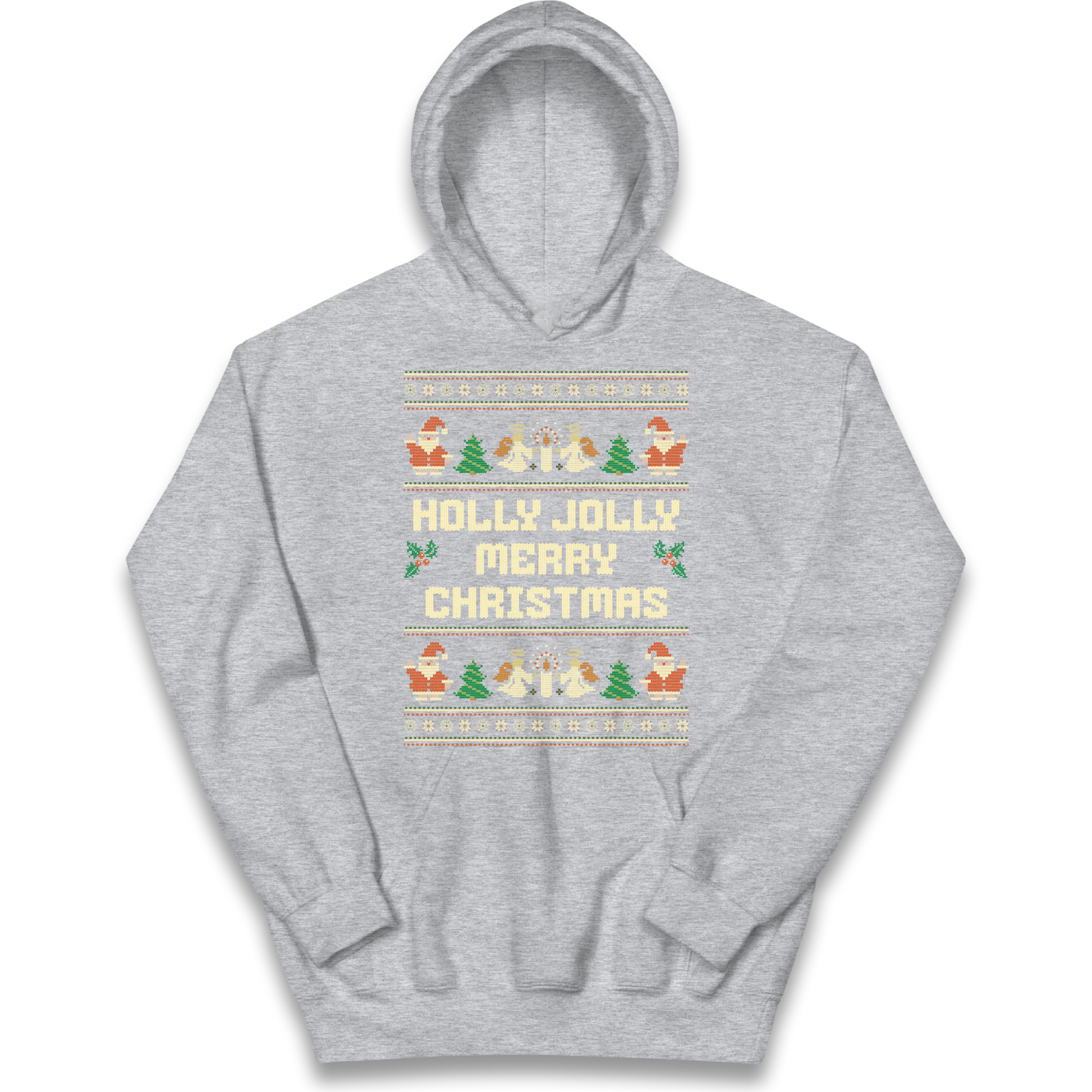 Holly Jolly Merry Christmas kids hoodie