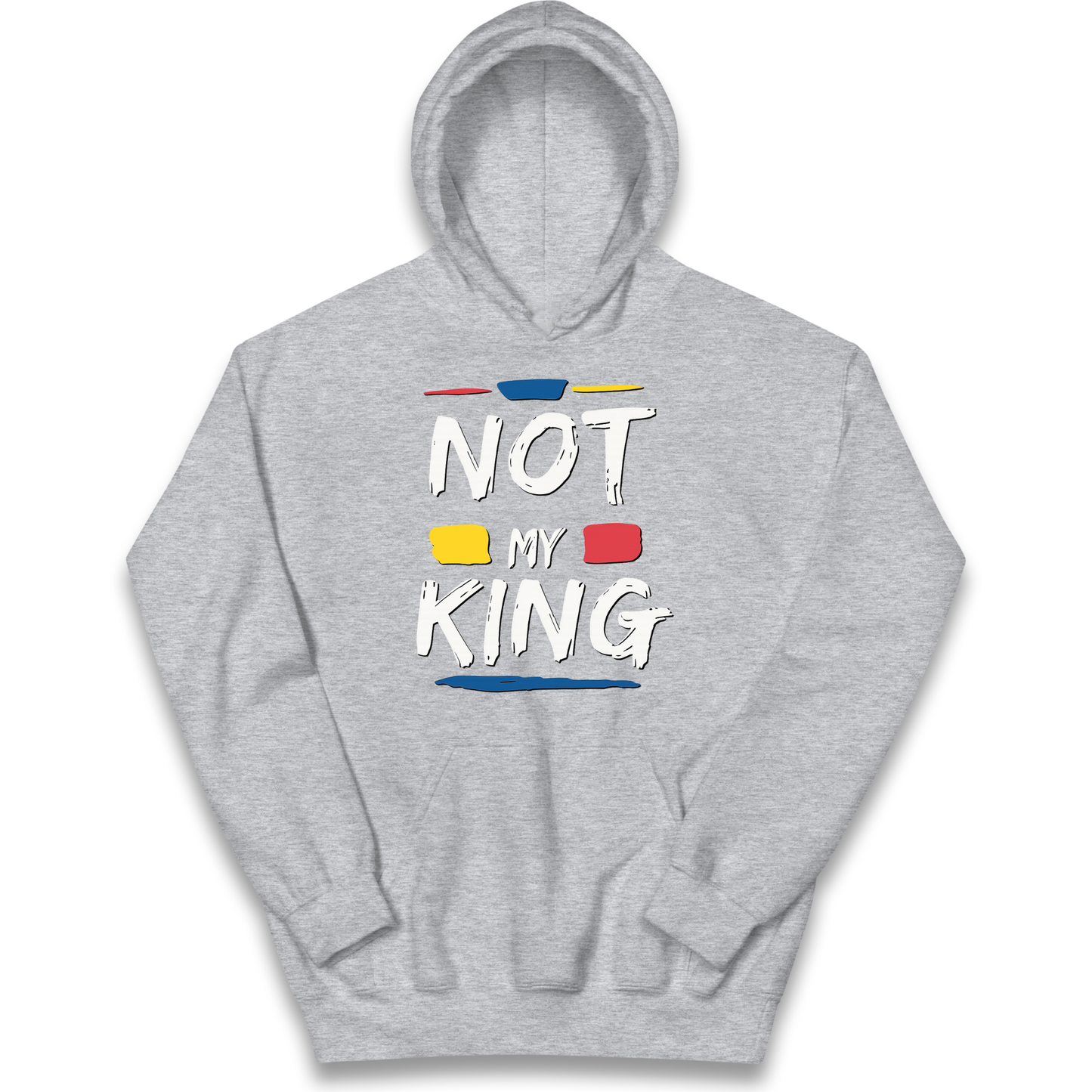 Not My King Slogan kids hoodie