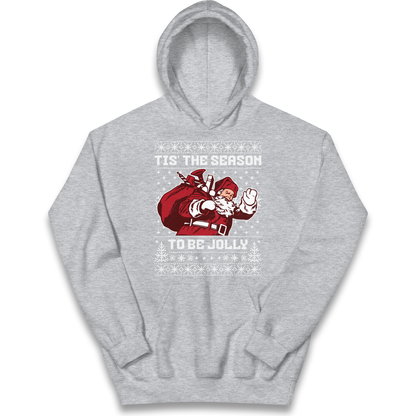 Tis The Season To Be Jolly Christmas kids hoodie