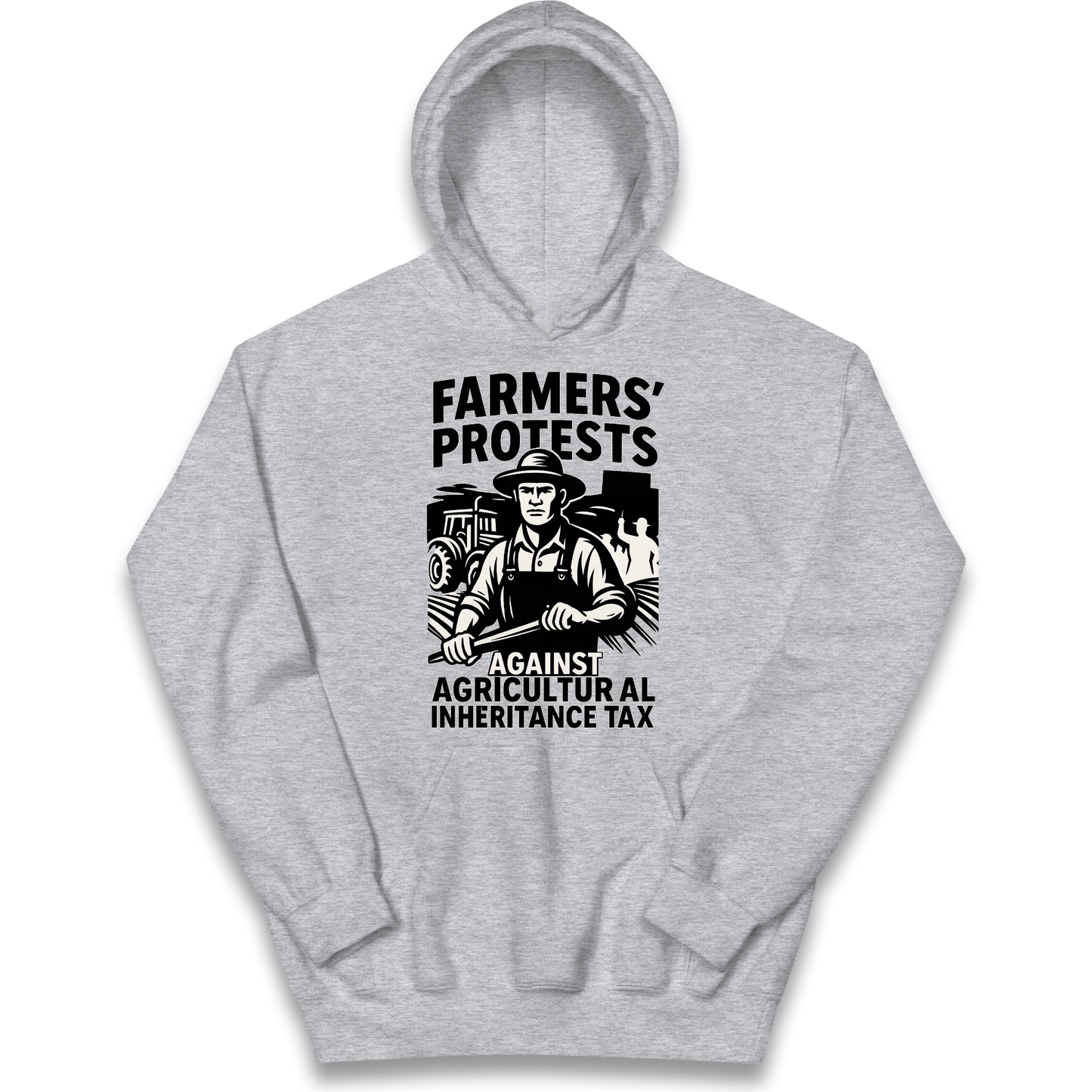 Farmers’ Protests Against Agricultural Inheritance Tax kids hoodie