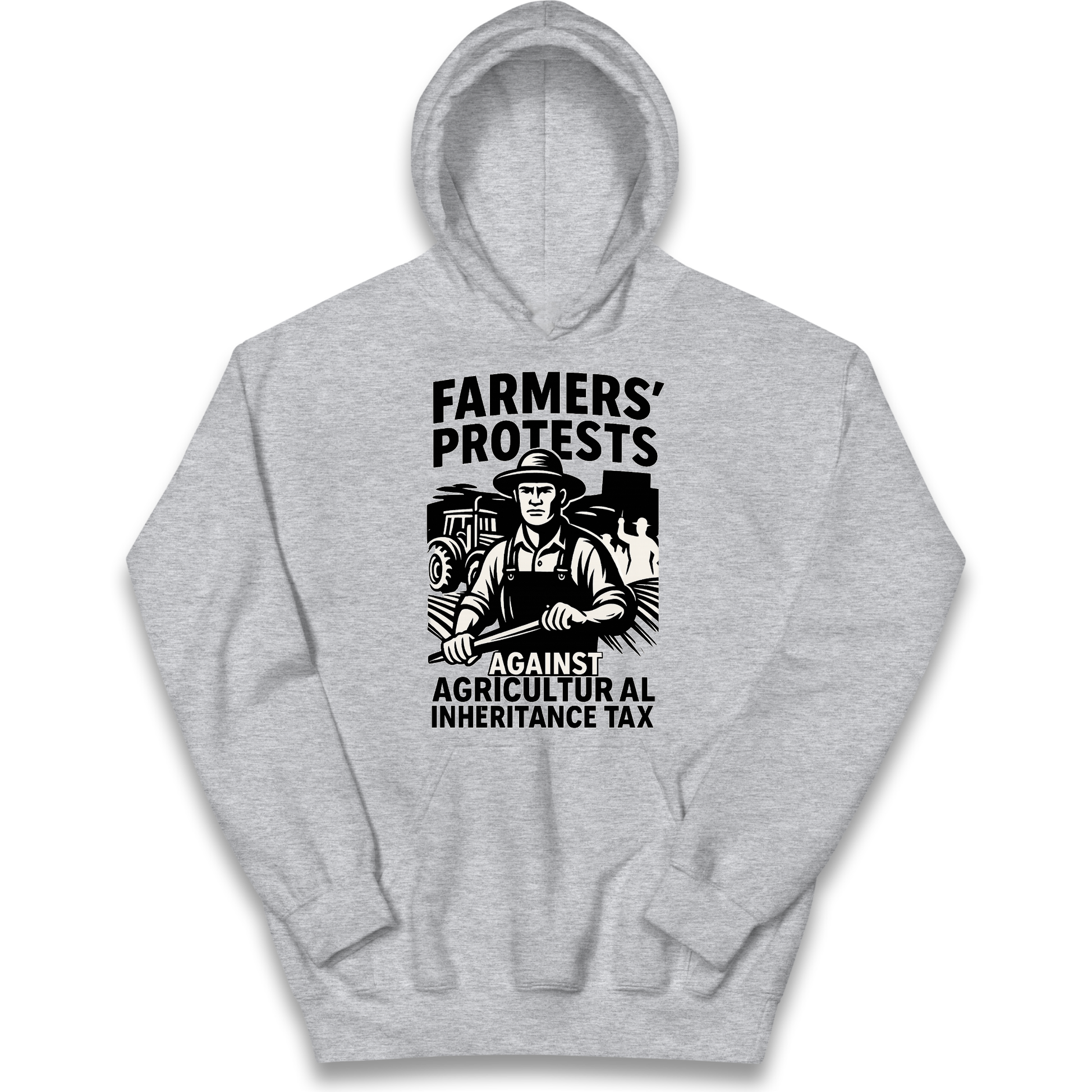 Farmers’ Protests Against Agricultural Inheritance Tax kids hoodie